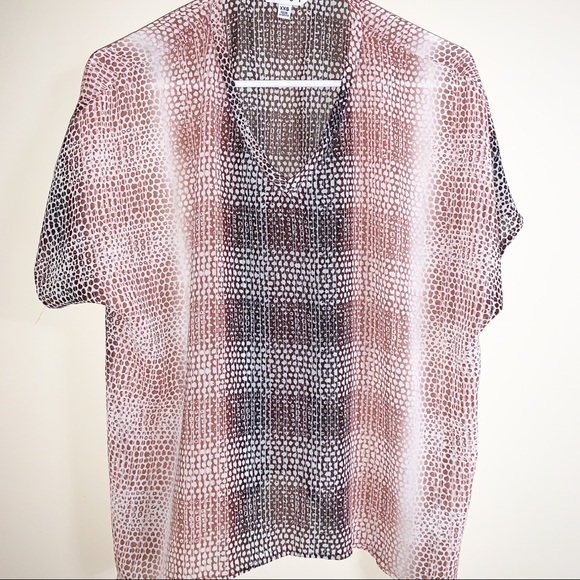 CAbi | Sheer Animal Print Blouse #240 XXS - Picture 4 of 6